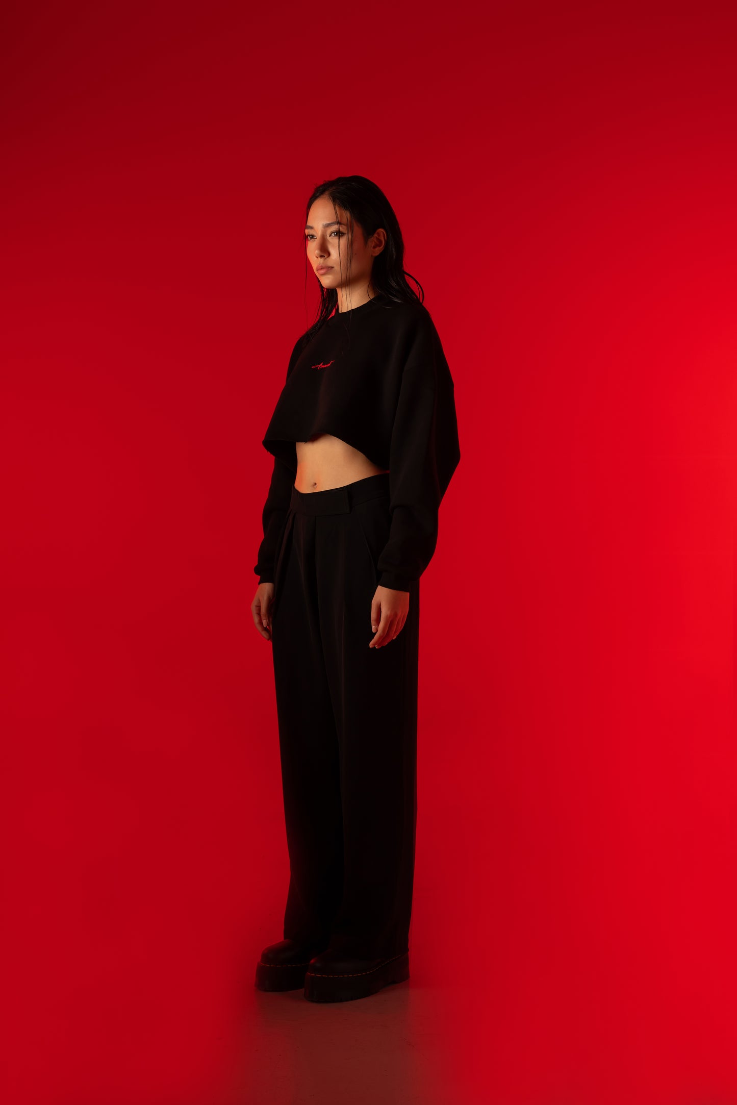 Oversized Cropped Sweatshirt — Omen Sigils (Limited Edition) | Pre-Order