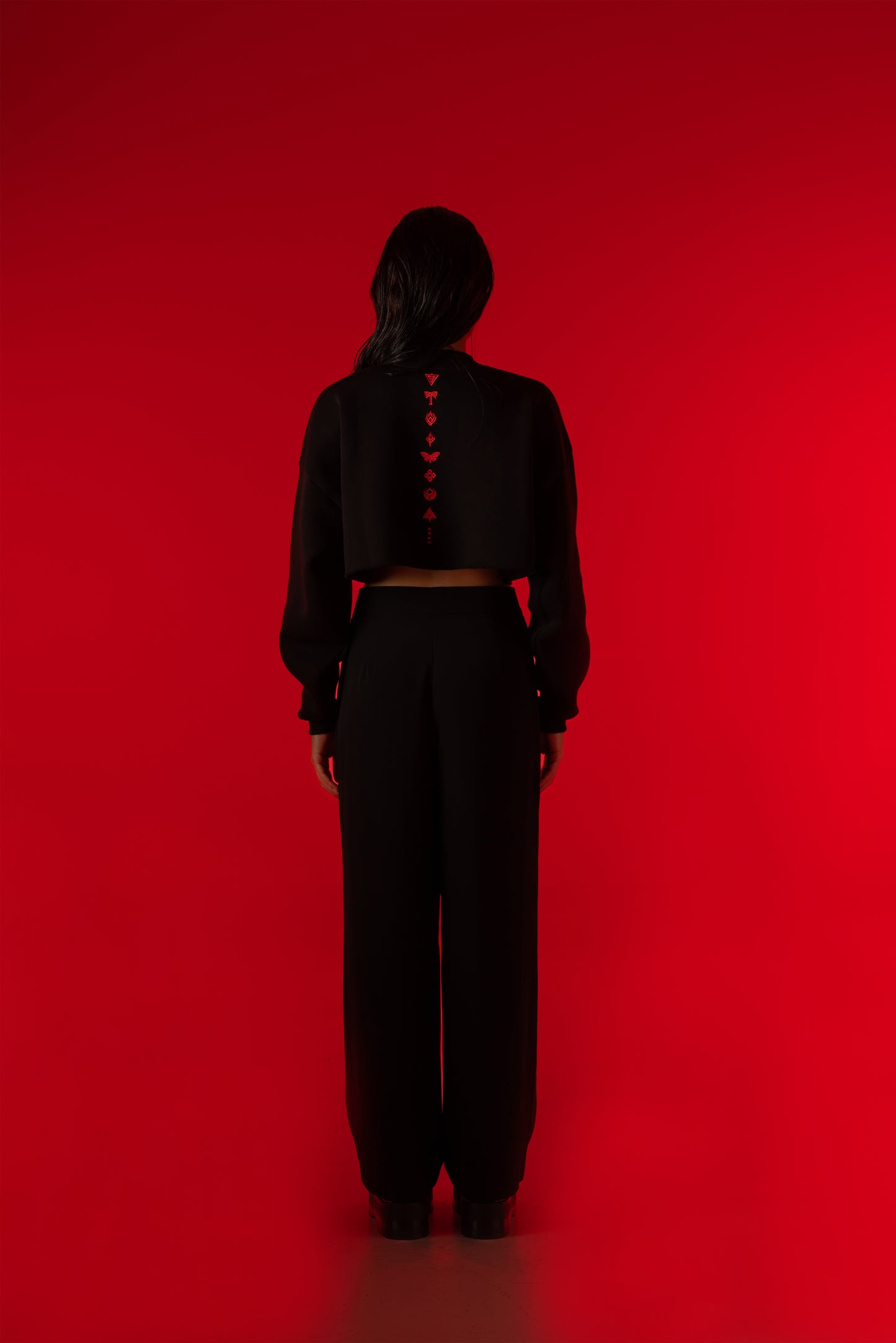 Oversized Cropped Sweatshirt — Omen Sigils (Limited Edition) | Pre-Order