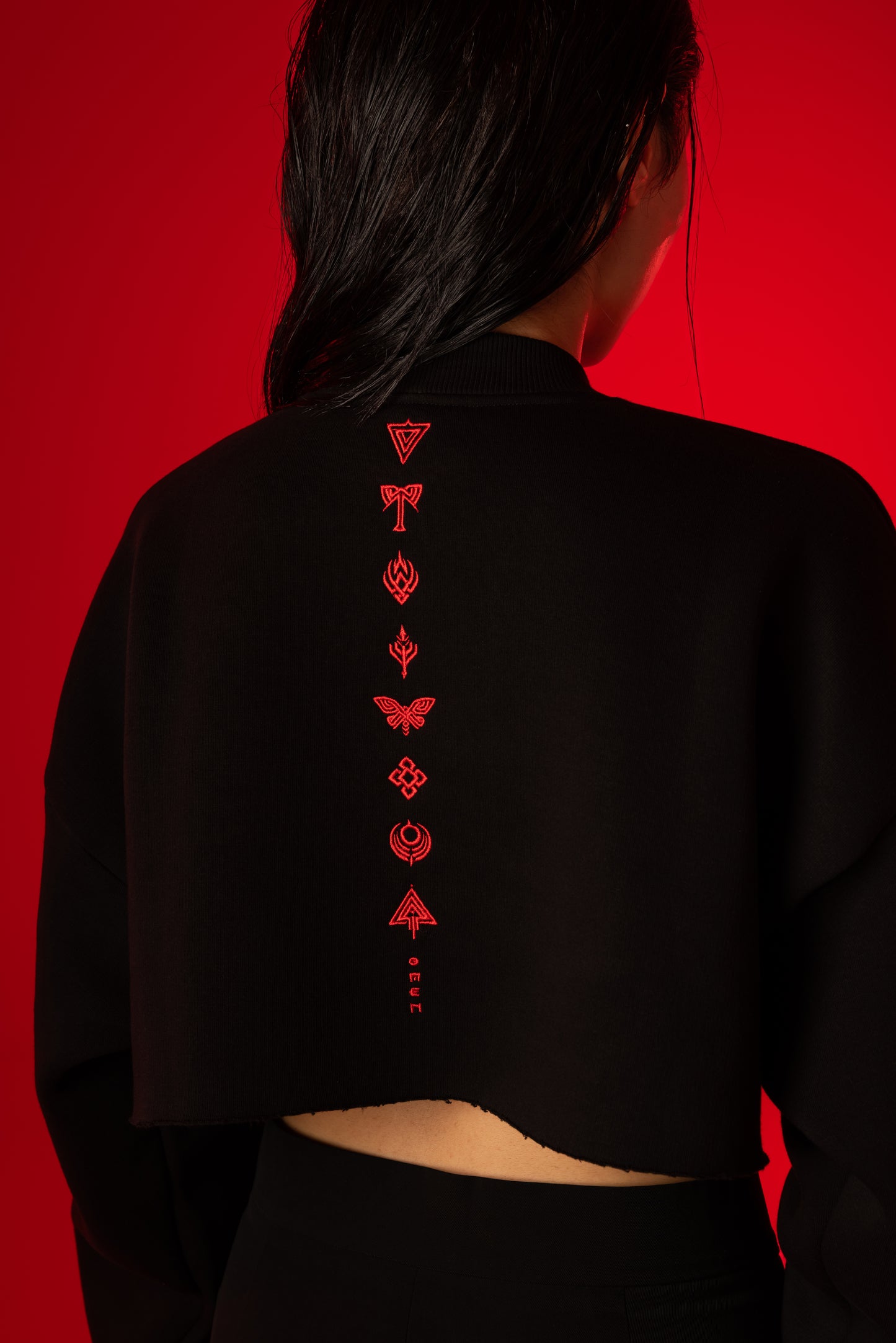Oversized Cropped Sweatshirt — Omen Sigils (Limited Edition) | Pre-Order