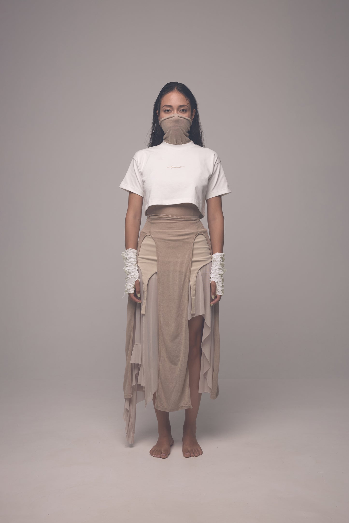 Regular Fit Cropped T-Shirt — Omen Sigils SS26 — Off White