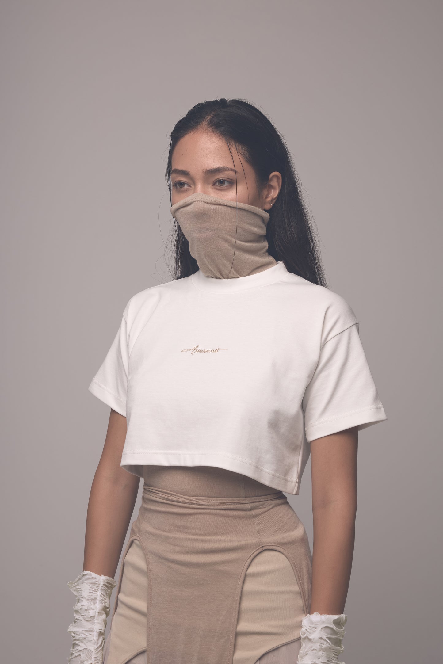 Regular Fit Cropped T-Shirt — Omen Sigils SS26 — Off White