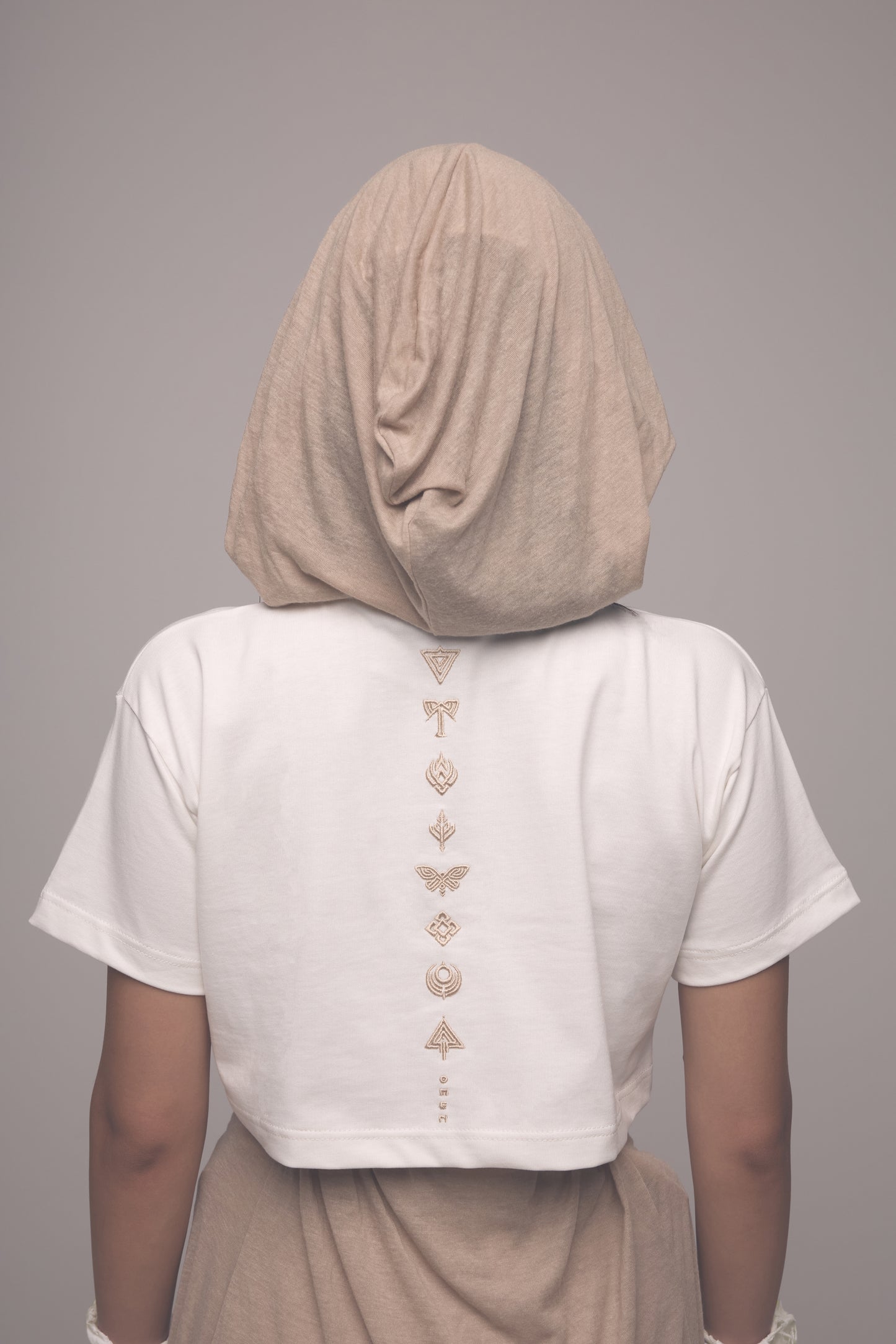 Regular Fit Cropped T-Shirt — Omen Sigils SS26 — Off White