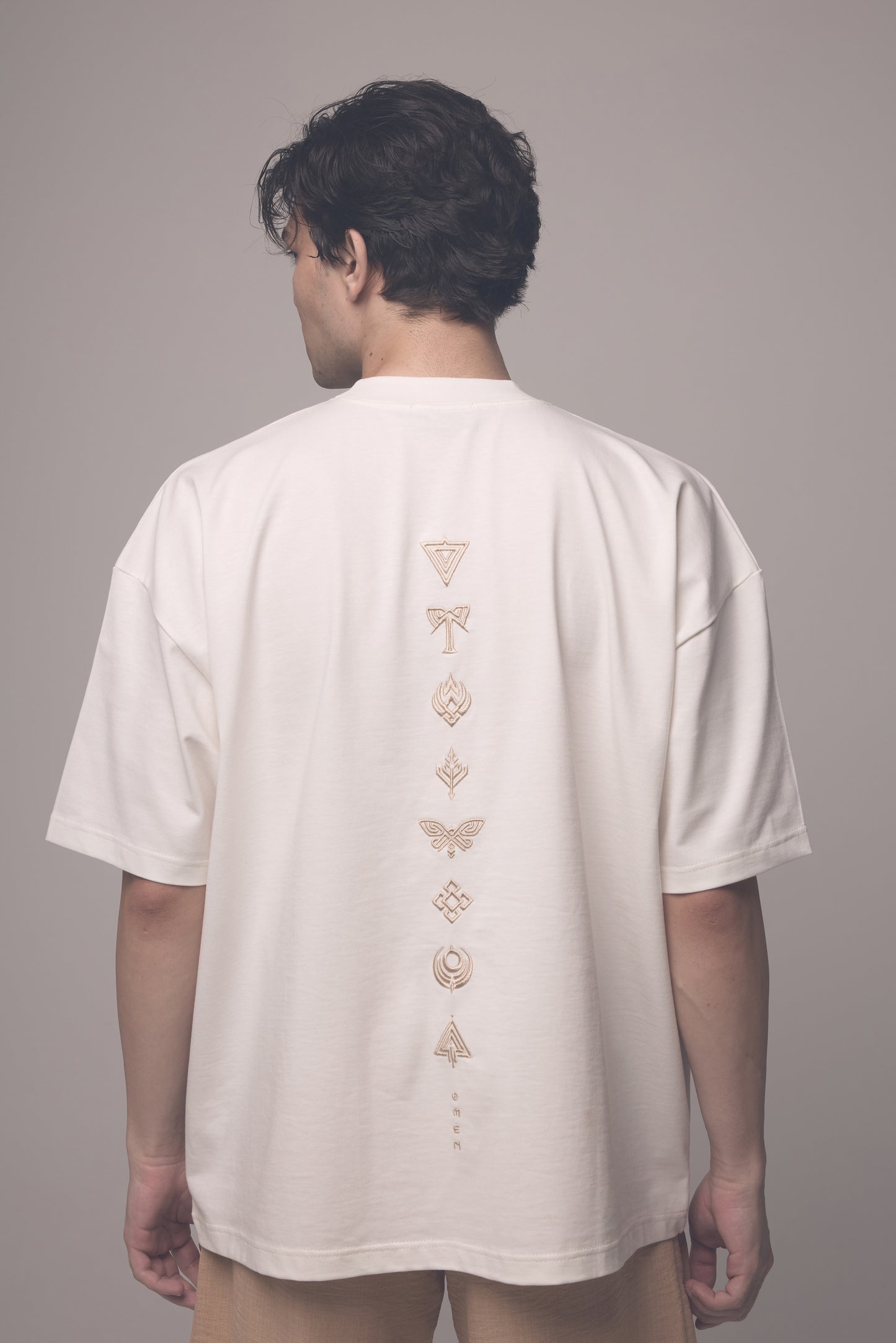 Oversized T-Shirt — Omen Sigils SS26 — Off White