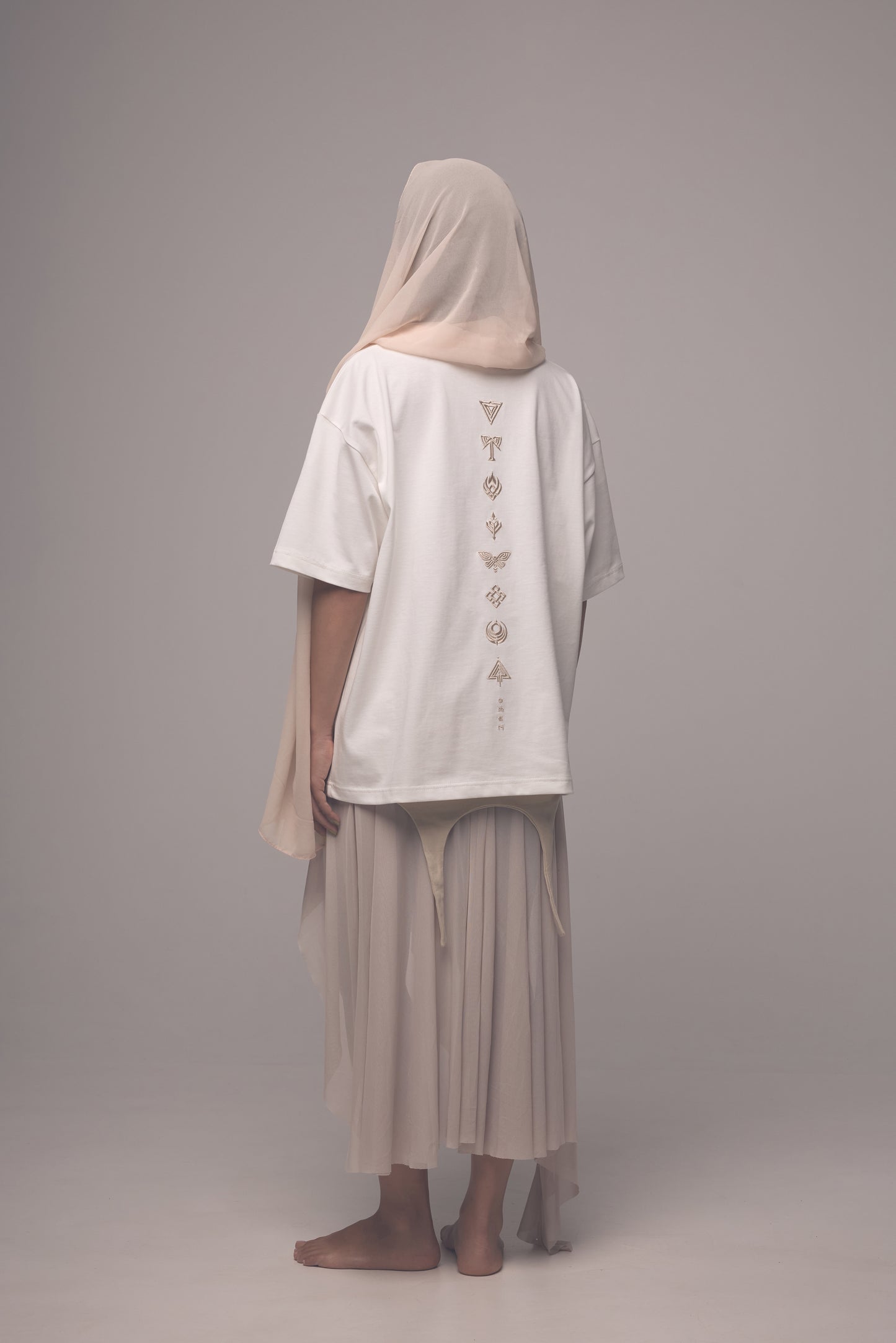 Oversized T-Shirt — Omen Sigils SS26 — Off White